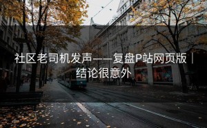 社区老司机发声——复盘P站网页版｜结论很意外