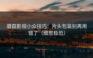 蘑菇影视小众技巧：片头包装别再用错了（细思极恐）
